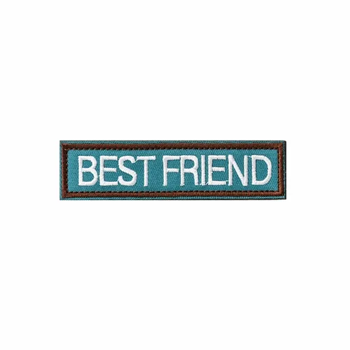 Blue and Brown Best Friend Patch - Custom Ribbons Now