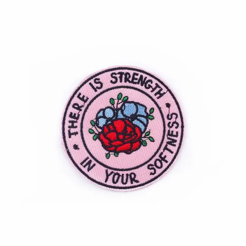 Pink Strength in Softness Patch - Custom Ribbons Now