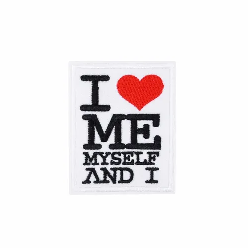 Black and White Me Myself and I Patch - Custom Ribbons Now