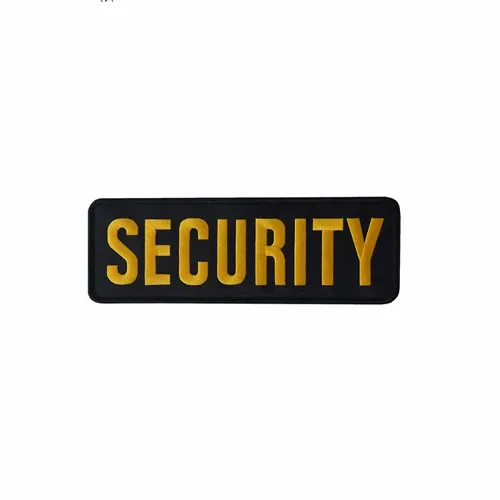 Black and Yellow Security Patch - Custom Ribbons Now