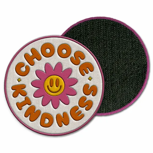 Round Choose Kindness Velcro Patch - Custom Ribbons Now