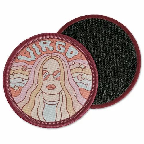 Round Virgo Velcro Patch - Custom Ribbons Now