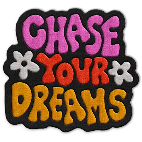 Chase Your Dreams Hat Patch - Custom Ribbons Now