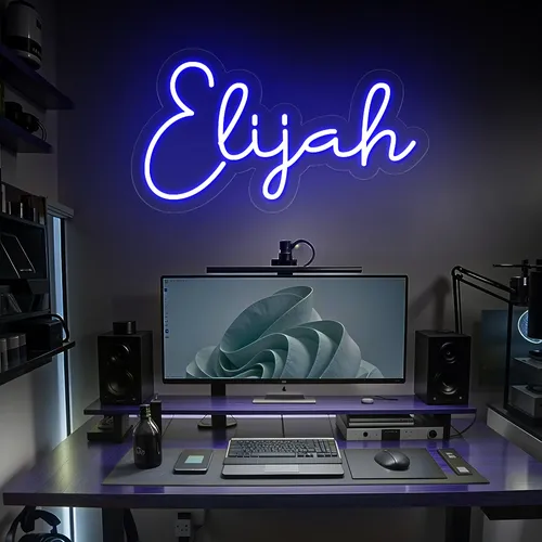 Elijah Neon Sign - Custom Ribbons Now