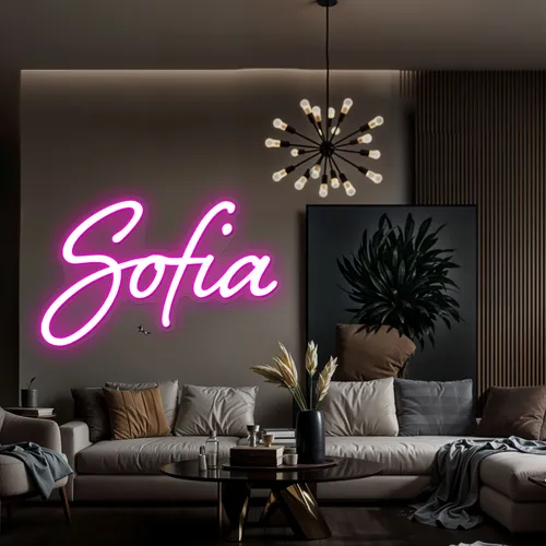 Sofia Name Neon Sign - Custom Ribbons Now