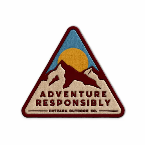 Triangle Adventure Responsibly Iron On Patch - Custom Ribbons Now