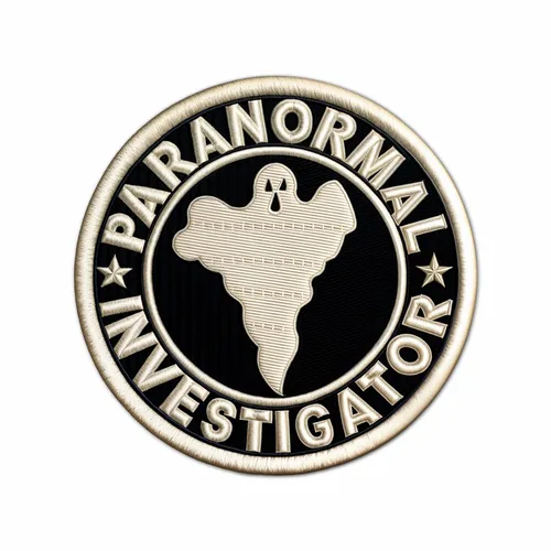 Round Paranormal Investigator Iron On Patch - Custom Ribbons Now