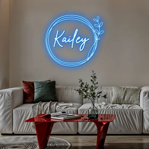 Boho Kailey Name Neon Sign - Custom Ribbons Now