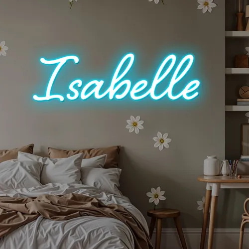 Isabelle Neon Sign - Custom Ribbons Now