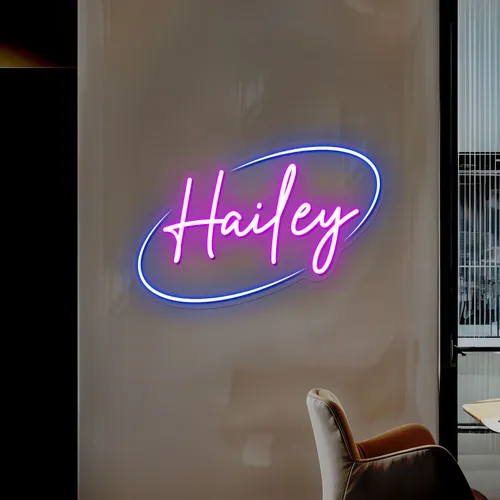 Hailey Neon Sign - Custom Ribbons Now