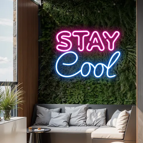 Stay Cool Neon Sign - Custom Ribbons Now