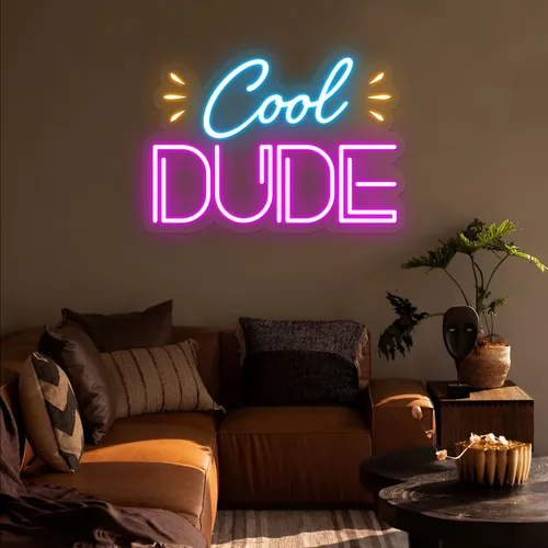 Cool Dude Neon Sign - Custom Ribbons Now