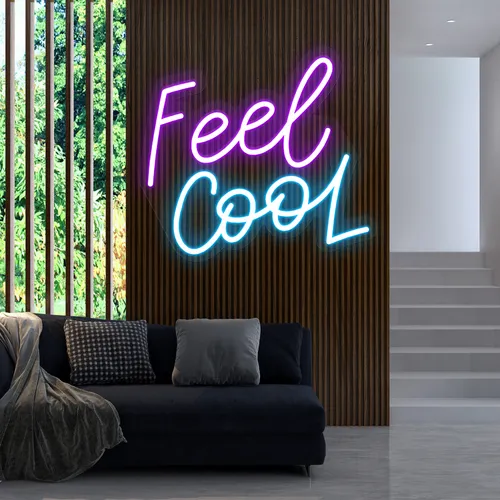 Feel Cool Neon Sign - Custom Ribbons Now