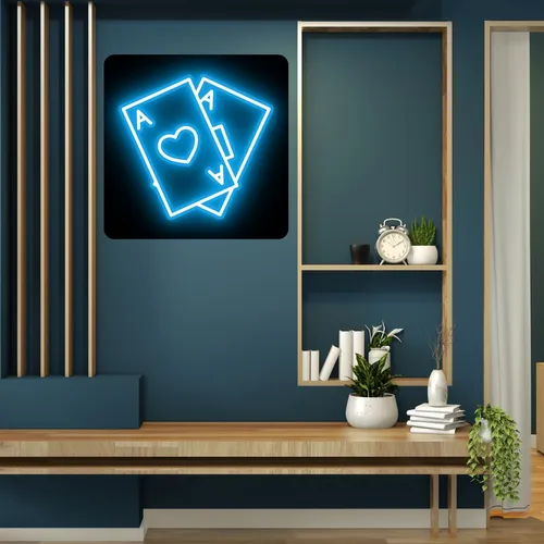 Ace in Black Neon Sign - Custom Ribbons Now