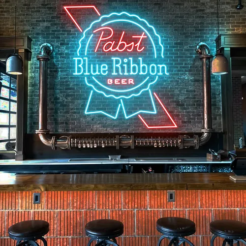 Pabst Blue Ribbon Neon Sign - Custom Ribbons Now