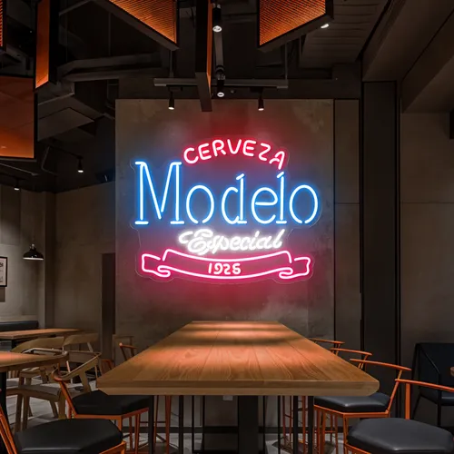 Modelo Neon Signs - Custom Ribbons Now
