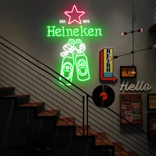 Heineken Neon Signs - Custom Ribbons Now