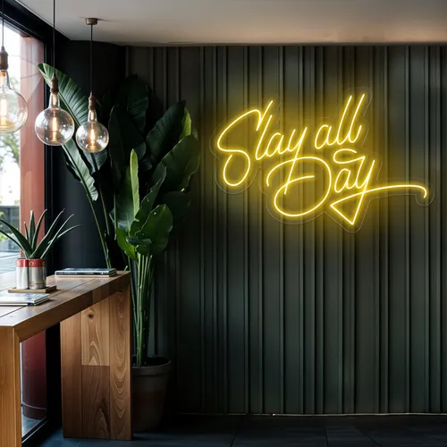 Slay All Day Neon Sign - Custom Ribbons Now
