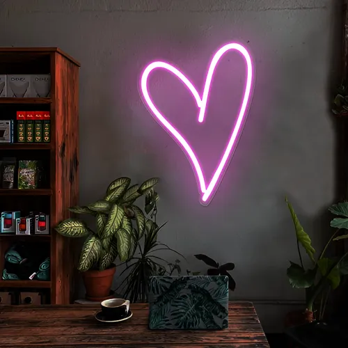 Sweetheart Pink Neon Sign - Custom Ribbons Now