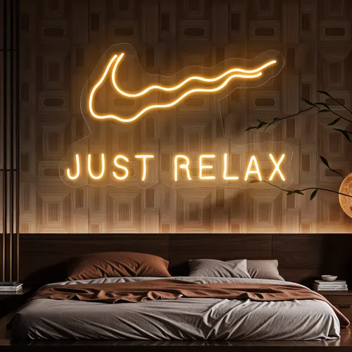 Nike Just Relax Neon Sign - Custom Ribbons Now