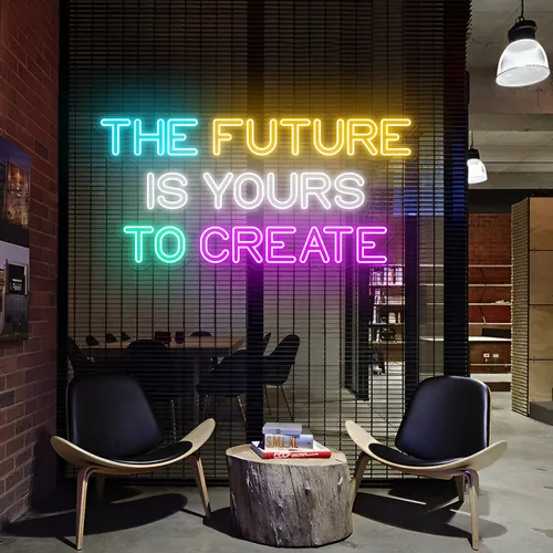 Limitless The Future is Yours to Create Neon Sign - Custom Ribbons Now