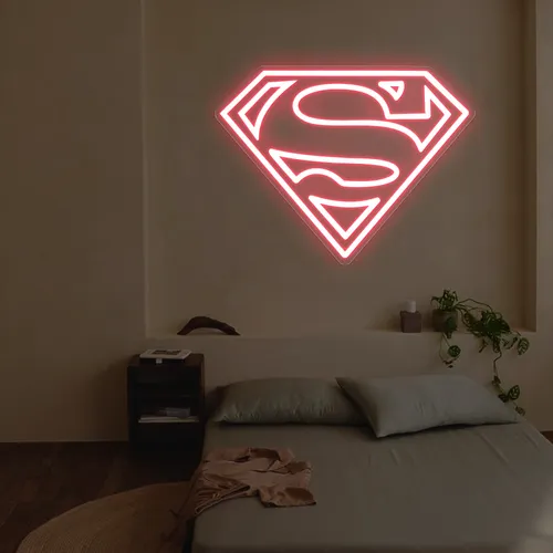 Superman Neon Sign - Custom Ribbons Now