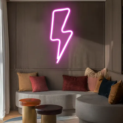 Pink Thunder Neon Sign - Custom Ribbons Now