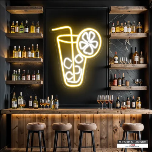 Tropical Glass Neon Sign - Custom Ribbons Now