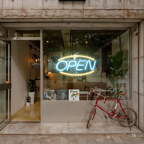 Open Window Neon Sign - Custom Ribbons Now
