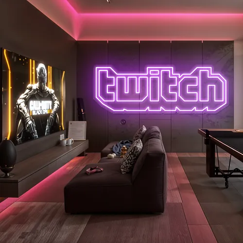 Twitch Streamer Neon Sign - Custom Ribbons Now