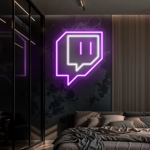 Twitch Logo Wall Neon Sign - Custom Ribbons Now