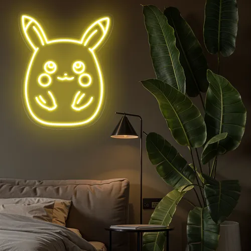 Cute Pikachu Neon Sign - Custom Ribbons Now