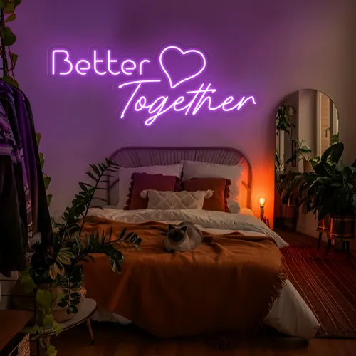 Better Together Neon Signs - Custom Ribbons Now
