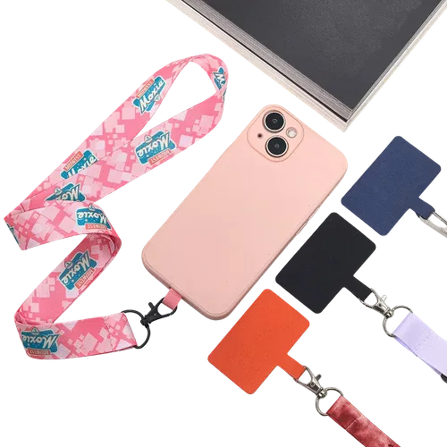 Lanyard & Blank Insert Phone Wallet - Custom Ribbons Now