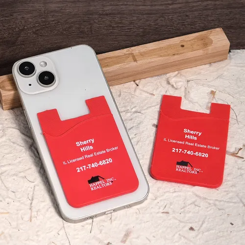 Silicone Phone Wallet Card Holder - Custom Ribbons Now