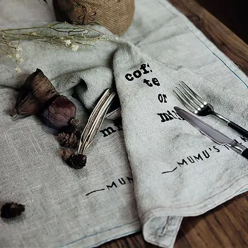 Linen Towels - Custom Ribbons Now