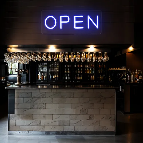 Mini Open Neon Sign - Custom Ribbons Now