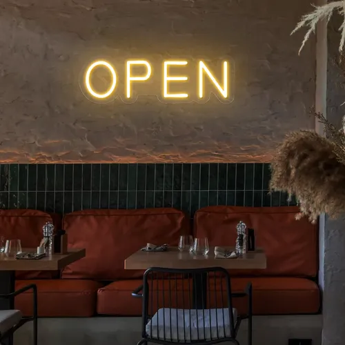 Open Block Neon Sign - Custom Ribbons Now
