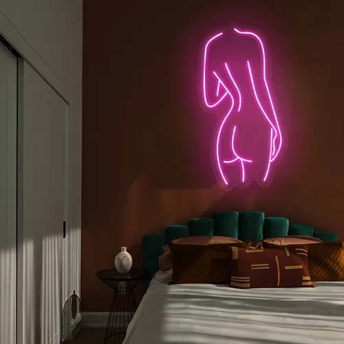 Body Outline Neon Sign - Custom Ribbons Now