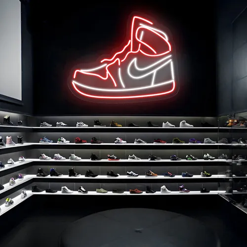 Mini Sneaker Neon Sign - Custom Ribbons Now