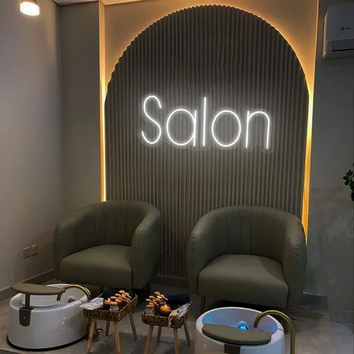 Salon Neon Sign - Custom Ribbons Now