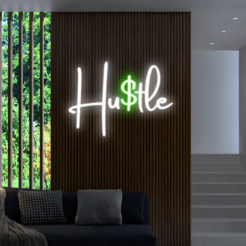 Hustle Neon Signs - Custom Ribbons Now
