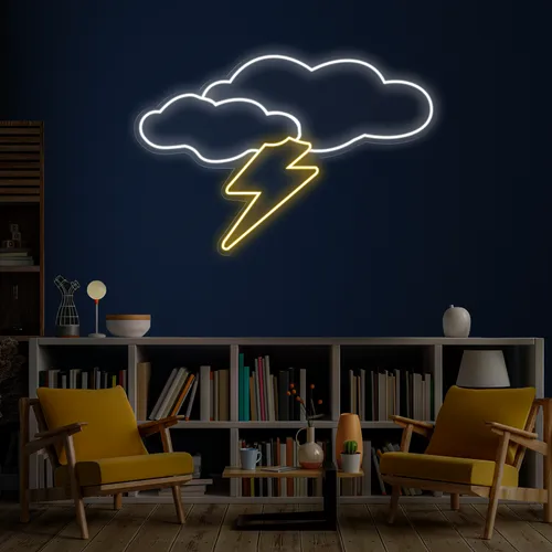 Thunder Cloud Neon Sign - Custom Ribbons Now