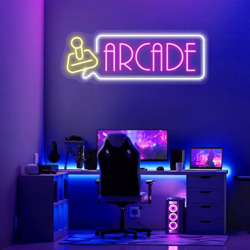 Custom Arcade Neon Signs - Custom Ribbons Now