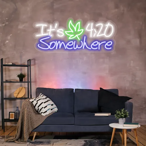 Custom 420 Neon Sign - Custom Ribbons Now