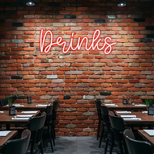 Custom Drink Neon Sign - Custom Ribbons Now
