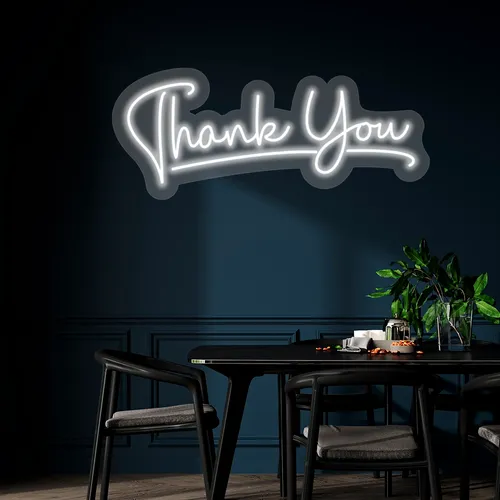 Custom Neon Thank You Sign - Custom Ribbons Now