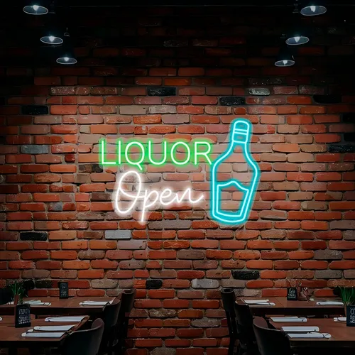 Custom Neon Liquor Signs - Custom Ribbons Now