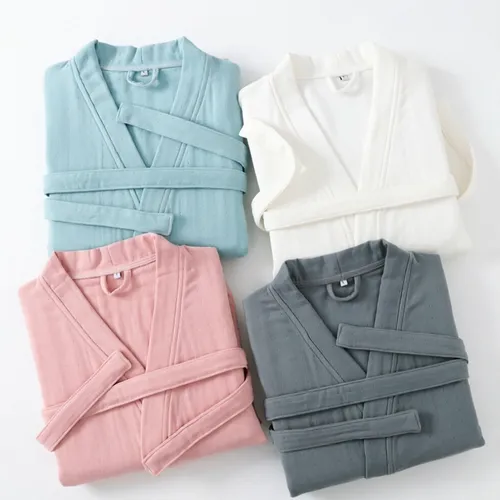 4 Layer Gauze Cotton Bathrobes - Custom Ribbons Now