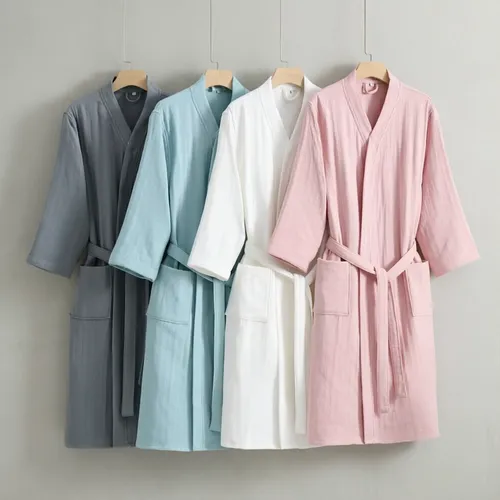 4 Layer Gauze Cotton Bathrobes - Custom Ribbons Now